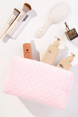 Quilted Plush Cosmetic Bag