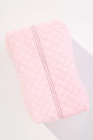 Quilted Plush Cosmetic Bag