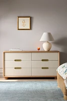 Monza Ash Wood Six-Drawer Dresser