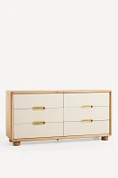 Monza Ash Wood Six-Drawer Dresser