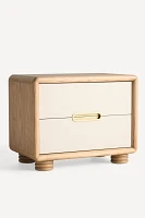 Monza Ash Wood Two-Drawer Nightstand