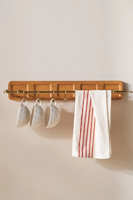 Elle Oak Wood Kitchen Utensil Rail