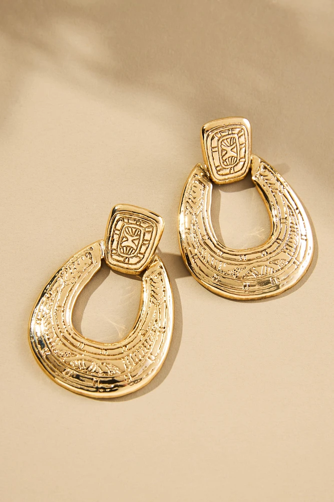 Western Circle Drop Earrings