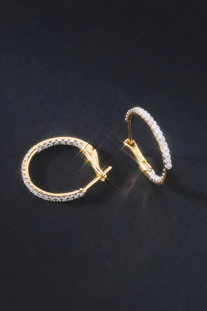 Diamond Hoop Earrings