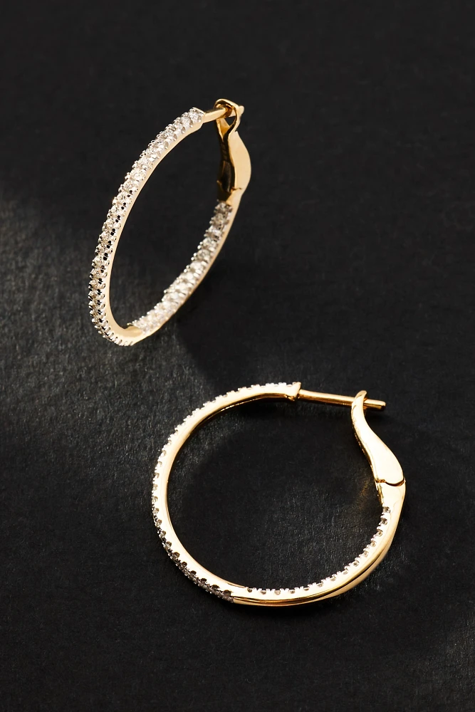 Diamond Hoop Earrings