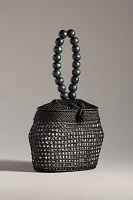 Rattan Beaded Bucket Bag