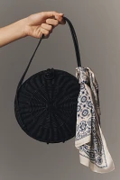 Woven Rattan Round Shoulder Bag