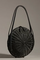 Woven Rattan Round Shoulder Bag