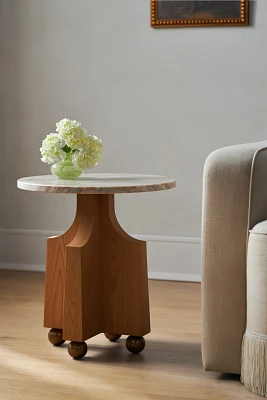 Perry Marble Round Side Table