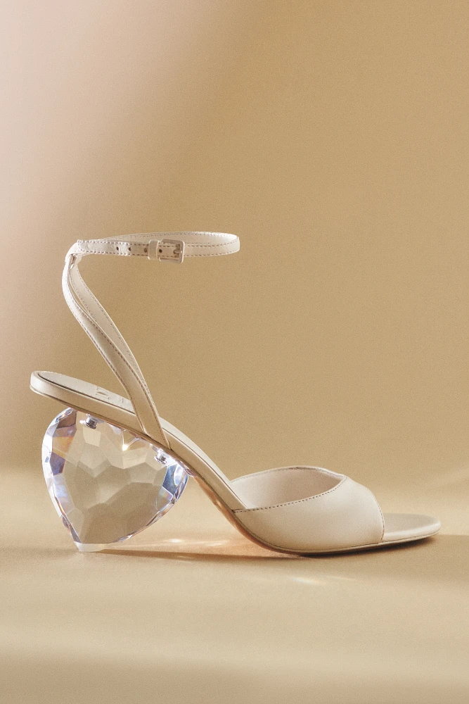 Kate Spade Crystal Heart Heel Sandals