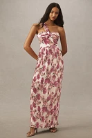 Dress The Population Idalia Floral One-Shoulder Maxi