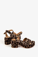 Penelope Chilvers Azalea Leopard Velvet Heels