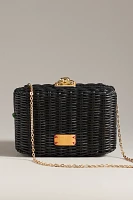 Frances Valentine Paige Wicker Box Clutch