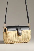 Frances Valentine Betsy Wicker Basket Crossbody Bag