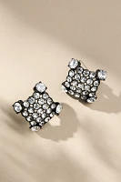 Crystal Square Post Earrings