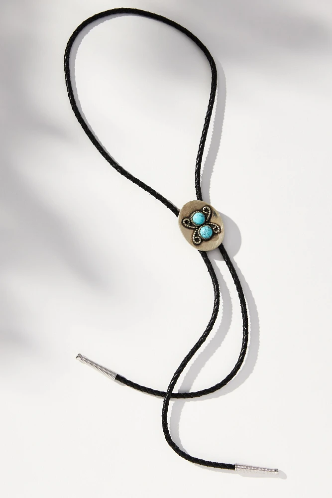 Oval Stone Bolo Necklace