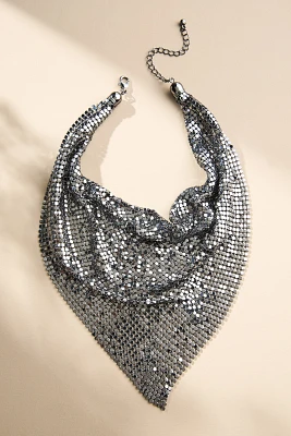 Shimmering Mesh Scarf Necklace