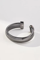 Pavé Ribbed Cuff Bracelet