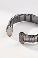 Pavé Ribbed Cuff Bracelet