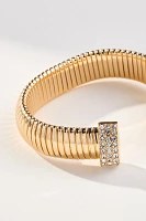 Pavé Ribbed Cuff Bracelet