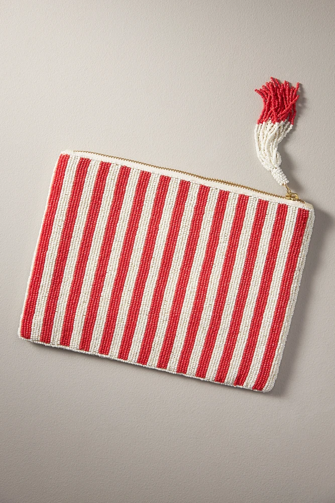Beaded Flat Pouch: Farm Life Edition