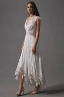 BHLDN Mixed Lace Drop-Waist Midi Dress