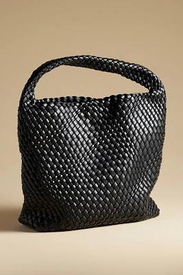 Antik Kraft Woven Faux-Leather Slouchy Bag