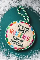 Needlepoint Embroidered Ornament