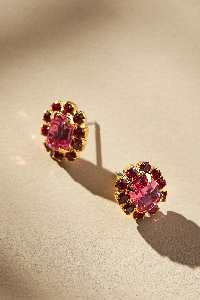 The Pink Reef Crystal Petite Stud Earrings
