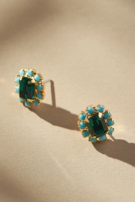 The Pink Reef Crystal Petite Stud Earrings
