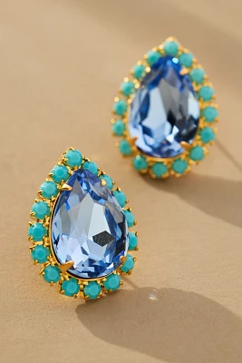 The Pink Reef Pear Stud Earrings