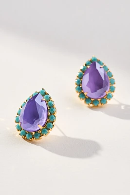 The Pink Reef Pear Stud Earrings