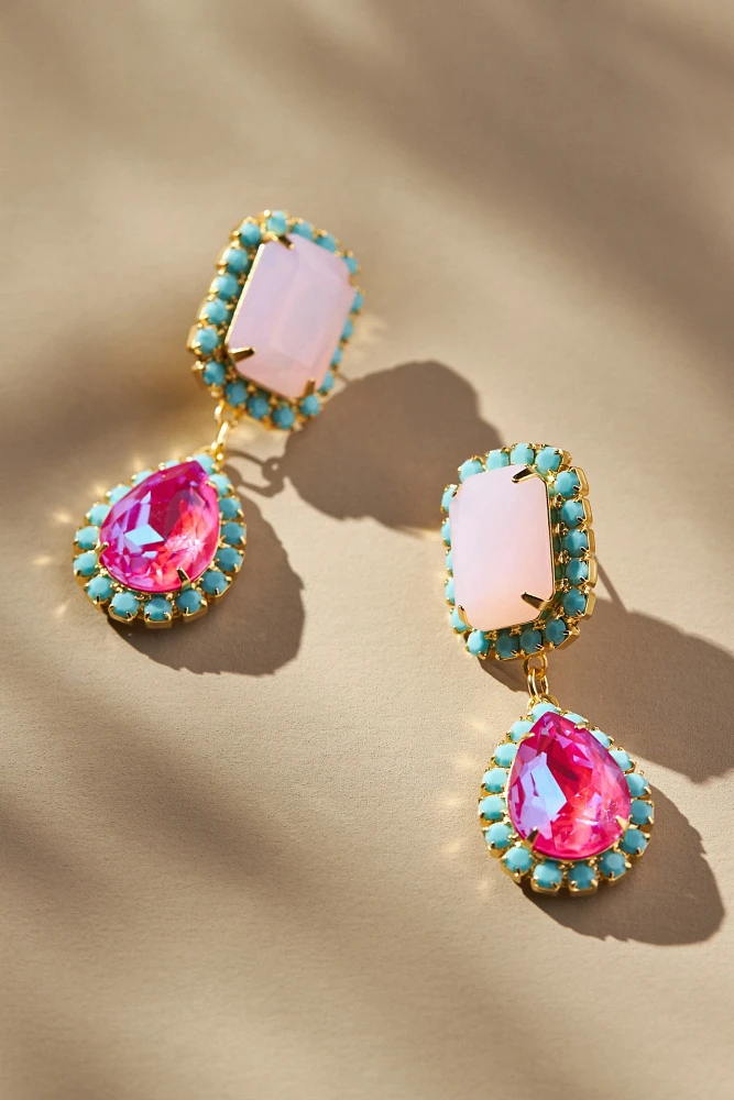 The Pink Reef Jewel Neons Drop Earrings