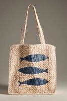 Farmers Market Raffia Tote