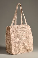 Farmers Market Raffia Tote