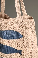 Farmers Market Raffia Tote