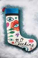 Furbish Studio No Peeking Embroidered Stocking