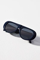 Curved Aviator Sunglasses