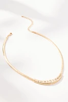 Herringbone Crescent Necklace