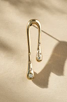 Curved Metal Drop Earrings