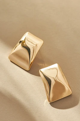 Rectangle Metal Post Earrings