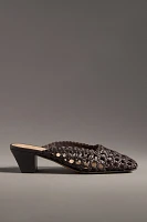 By Anthropologie Woven Mule Heels