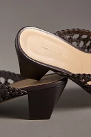 By Anthropologie Woven Mule Heels