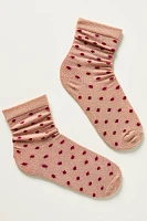 By Anthropologie Polka Dot Lurex Socks