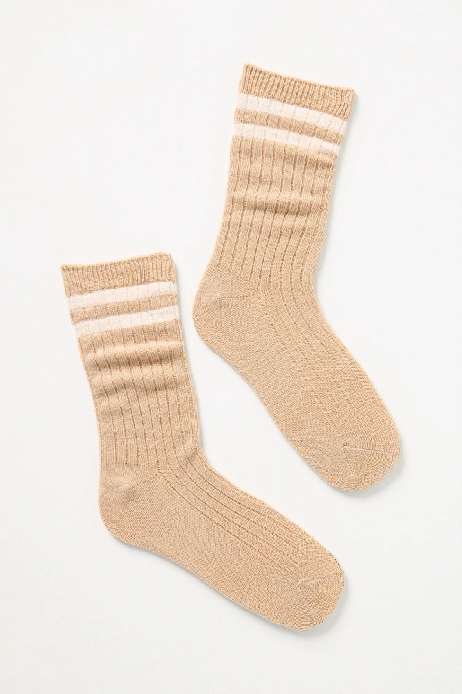 Athletic Stripe Crew Socks