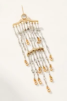 Mixed Metal Chandelier Drop Earrings