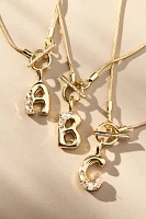 Toggle Bubble Letter Monogram Necklace