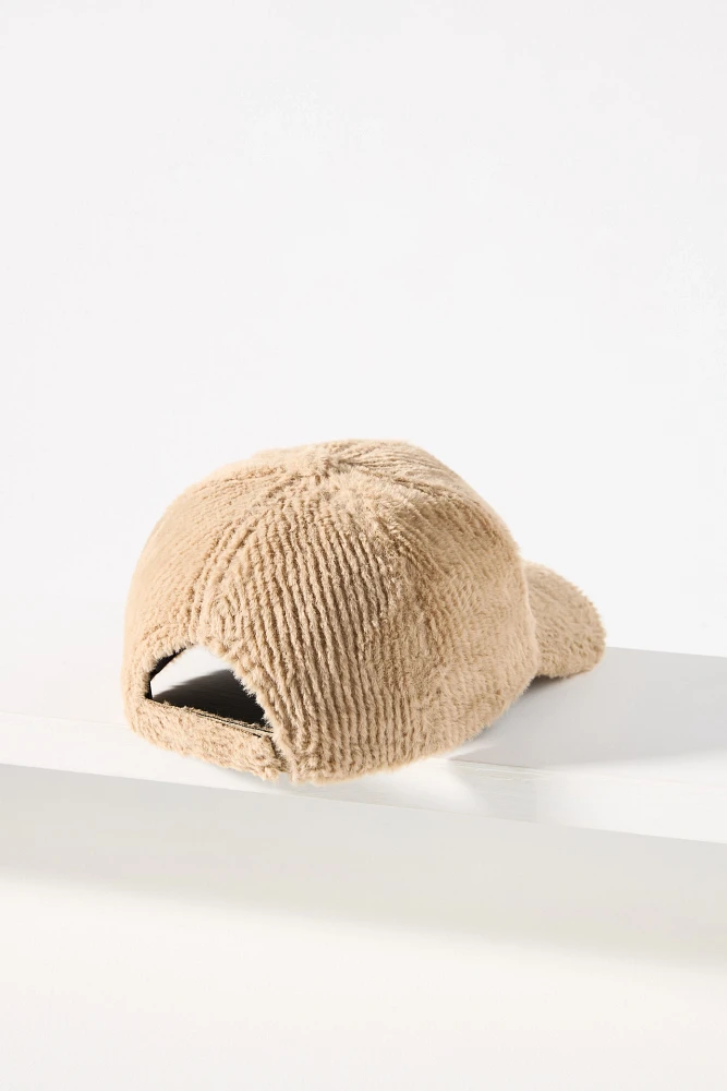 Ribbed Sherpa Baseball Cap