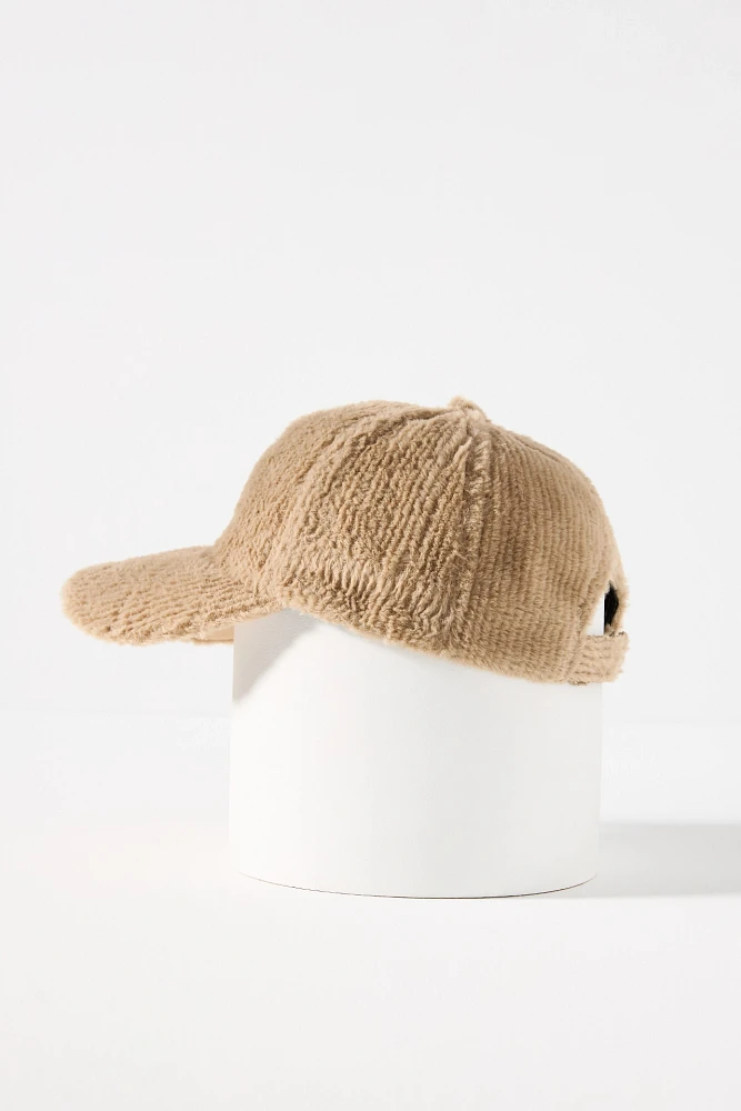 Ribbed Sherpa Baseball Cap