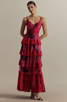 Hutch Freya Sleeveless Tiered Tulle Maxi Dress